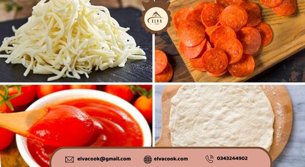 Nguyên liệu nướng pizza bằng nồi chiên không dầu